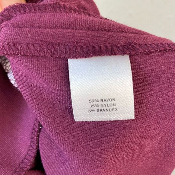 Halogen Maroon Stretch Fit Midi Skirt Size 8 EUC - Picture 6 of 6